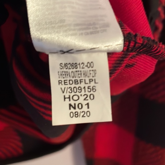 Old Navy NWT Sherpa Buffalo Plaid Pull Over Jacket/Sweatshirt Men’s S Women’s M - Picture 5 of 6